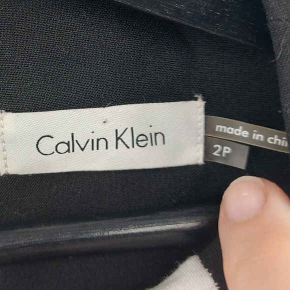 Calvin Klein Colorblock Midi Fit and Flare Dress Size 2P - Picture 3 of 6